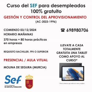 curso gestión y control aprovisionamiento